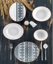 Snow 6 Person 23 Piece Porcelain Dinnerware Set